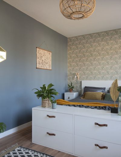 Slaapkamer-interieurontwerp Drunen interieurstylist-blauw-luipaard-styling-groen-3