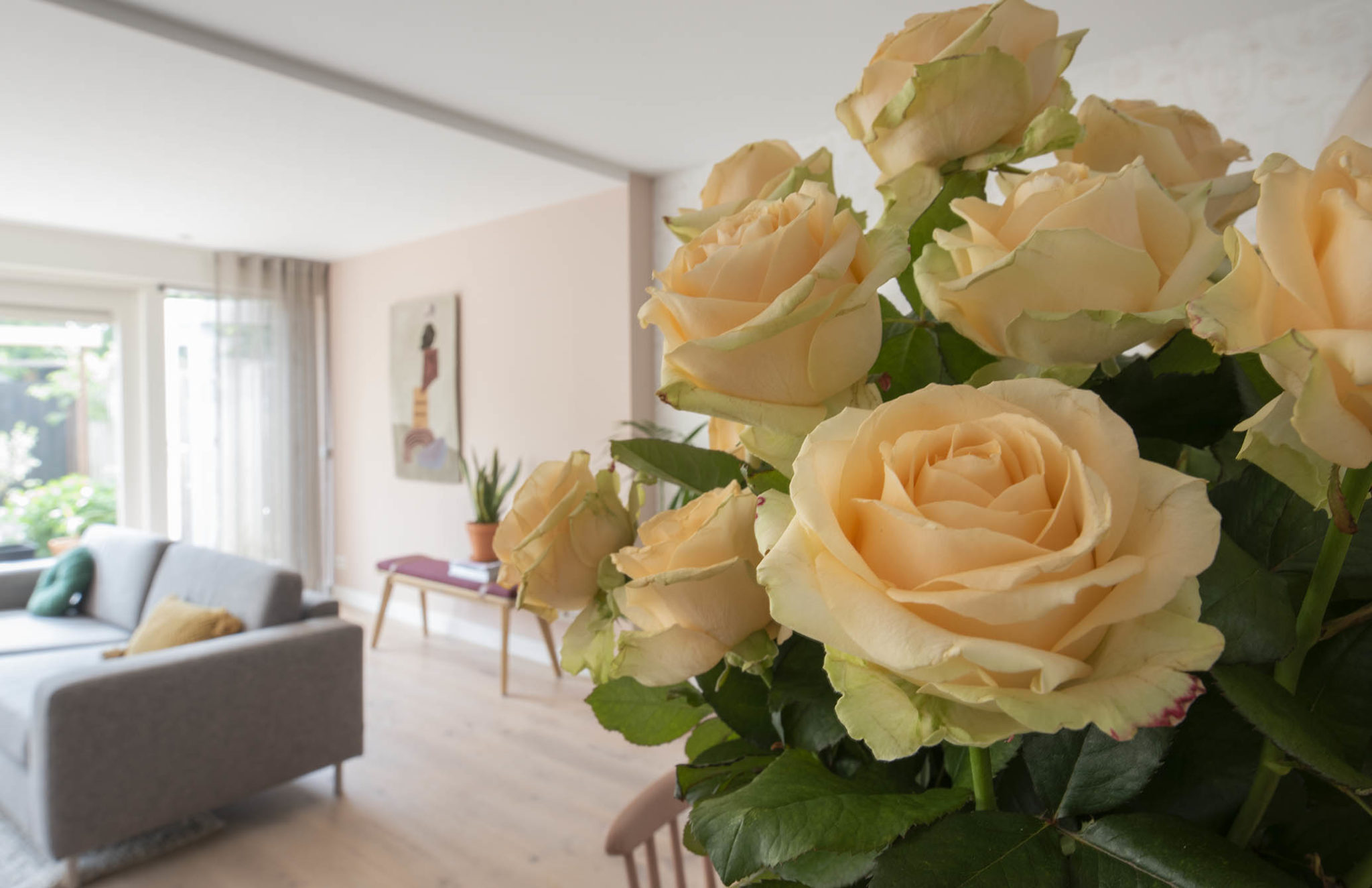 The Flower Family rozen duurzaam interieuradvies woonkamer